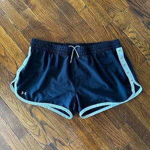 Under armour black running shorts